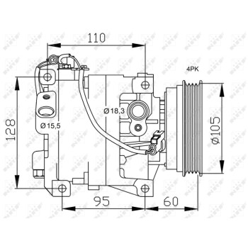 Compresor, aire acondicionado - NFR 32551G