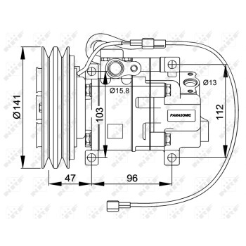 Compresor, aire acondicionado - NFR 32691G