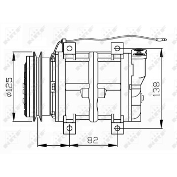 Compresor, aire acondicionado - NFR 32745G
