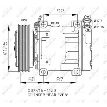 Compresor, aire acondicionado - NFR 32747