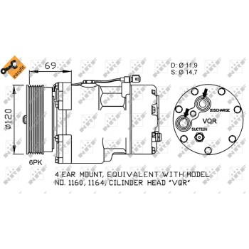 Compresor, aire acondicionado - NFR 32748