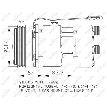 Compresor, aire acondicionado - NFR 32779