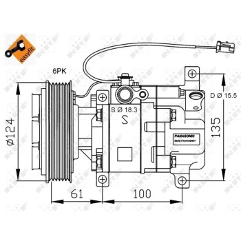 Compresor, aire acondicionado - NFR 32820G