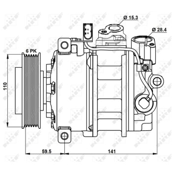 Compresor, aire acondicionado - NFR 32883