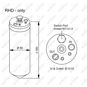 Filtro deshidratante, aire acondicionado - NFR 33320