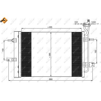 Condensador, aire acondicionado - NFR 350034