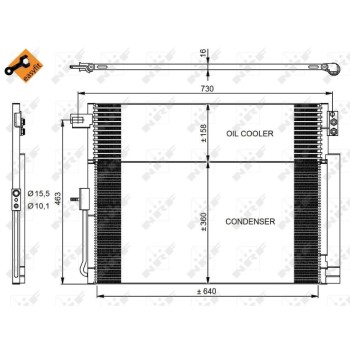 Condensador, aire acondicionado - NFR 350038
