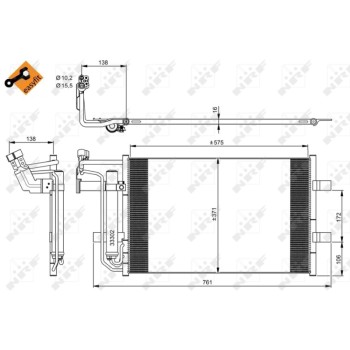 Condensador, aire acondicionado - NFR 350039