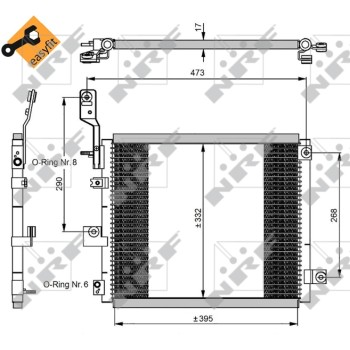 Condensador, aire acondicionado - NFR 350047