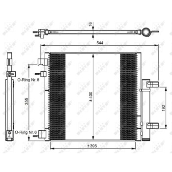 Condensador, aire acondicionado - NFR 350048