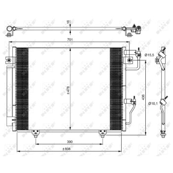 Condensador, aire acondicionado - NFR 350049