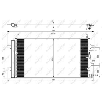 Condensador, aire acondicionado - NFR 350069