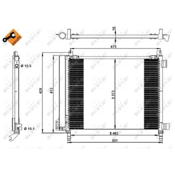 Condensador, aire acondicionado - NFR 350228