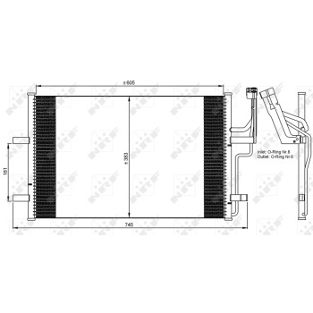 Condensador, aire acondicionado - NFR 35507