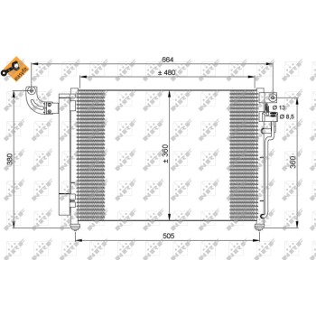 Condensador, aire acondicionado - NFR 35852