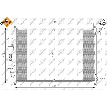 Condensador, aire acondicionado - NFR 35866