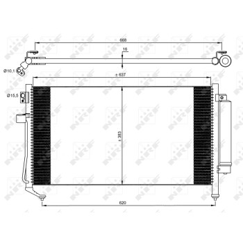 Condensador, aire acondicionado - NFR 35869