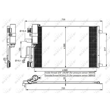 Condensador, aire acondicionado - NFR 35975