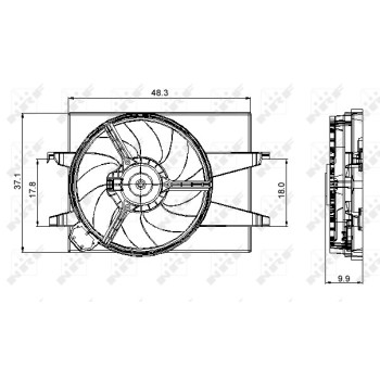 Ventilador, refrigeración del motor - NFR 47006