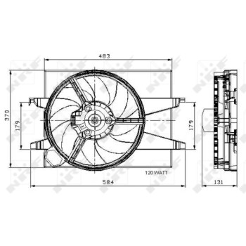 Ventilador, refrigeración del motor - NFR 47007