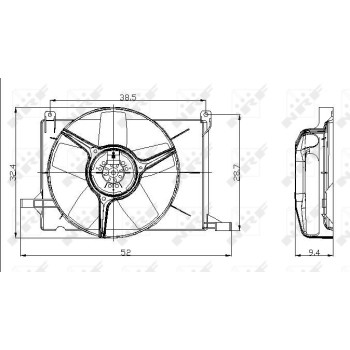 Ventilador, refrigeración del motor - NFR 47009