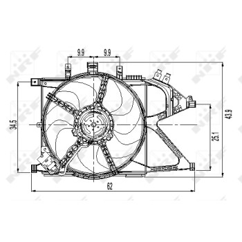 Ventilador, refrigeración del motor - NFR 47011