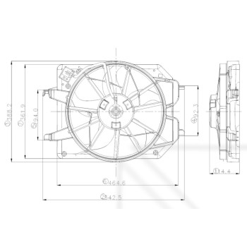 Ventilador, refrigeración del motor - NFR 47021