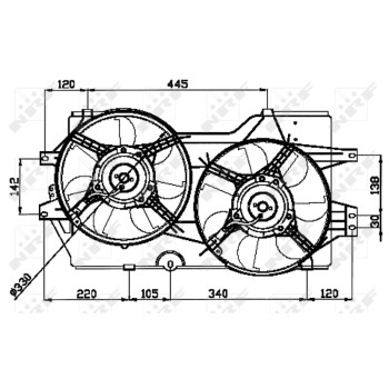 Ventilador, refrigeración del motor - NFR 47031