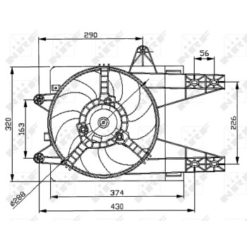 Ventilador, refrigeración del motor - NFR 47038