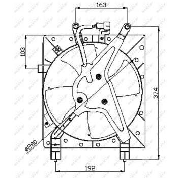 Ventilador, refrigeración del motor - NFR 47044