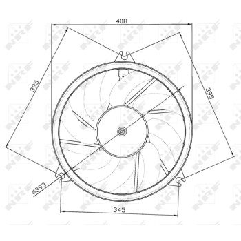 Ventilador, refrigeración del motor - NFR 47049