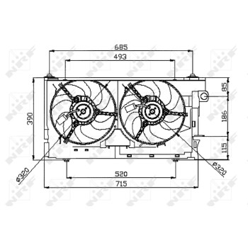 Ventilador, refrigeración del motor - NFR 47050