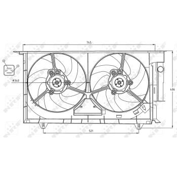 Ventilador, refrigeración del motor - NFR 47075