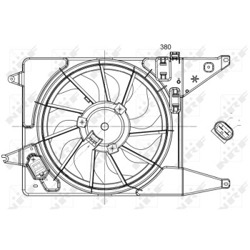 Ventilador, refrigeración del motor - NFR 47225