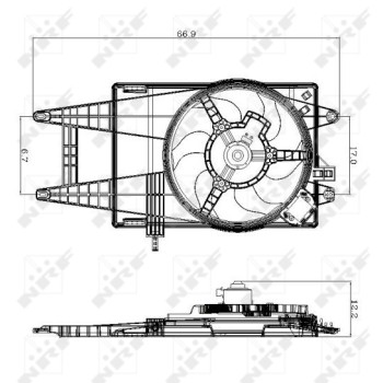 Ventilador, refrigeración del motor - NFR 47243
