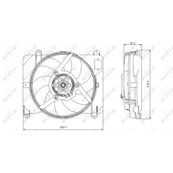 Ventilador, refrigeración del motor - NFR 47255
