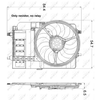Ventilador, refrigeración del motor - NFR 47301