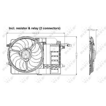 Ventilador, refrigeración del motor - NFR 47302