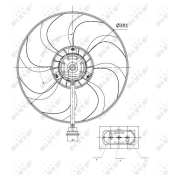 Ventilador, refrigeración del motor - NFR 47375
