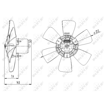 Ventilador, refrigeración del motor - NFR 47390