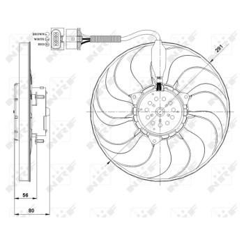 Ventilador, refrigeración del motor - NFR 47392