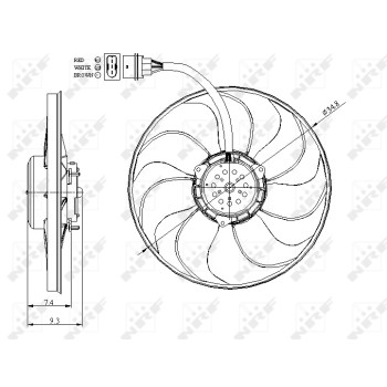 Ventilador, refrigeración del motor - NFR 47393