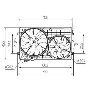 Ventilador, refrigeración del motor - NFR 47394