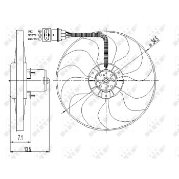 Ventilador, refrigeración del motor - NFR 47397