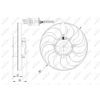 Ventilador, refrigeración del motor - NFR 47398
