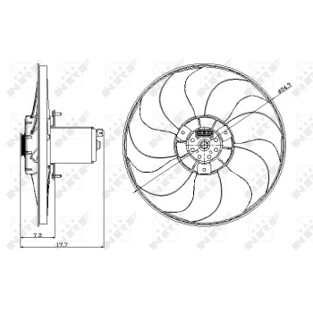 Ventilador, refrigeración del motor - NFR 47404