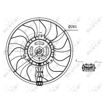 Ventilador, refrigeración del motor - NFR 47418