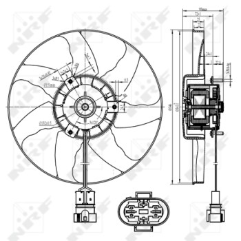 Ventilador, refrigeración del motor - NFR 47428