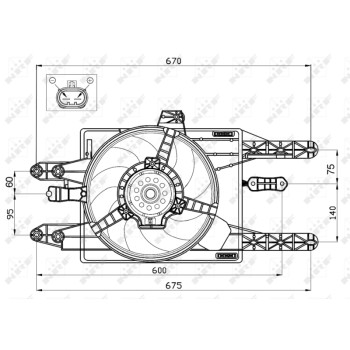 Ventilador, refrigeración del motor - NFR 47455