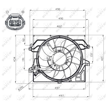 Ventilador, refrigeración del motor - NFR 47482